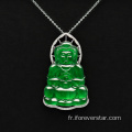 Jadeite Jade Déesse de la miséricorde Pendant